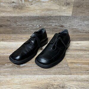 Alfani Men's Dress Shoes Black Leather Square Toe Lace up Oxford Size 10 M